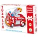 Puzzle gigante per pavimento camion dei pompieri 12 pezzi immagine 1