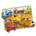 Puzzle di forme in legno spesso con camion 6 pezzi - Melissa & Doug