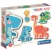 Puzzle per bambini 4 in 1 dinosauri 2-3-4-5 pezzi - Clementoni