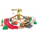 Set di binari ferroviari in legno con gru - Woodyland immagine 1