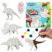 Set di pittura Dino: figura di dinosauro da dipingere con colori e pennello set da 9 pezzi immagine 1