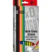 St.Right Set di 12 matite colorate con gomma a forma di esagono