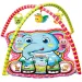 Tappeto da gioco baby con elefanti e animali di peluche 72x65x47cm