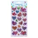 The Littlies: Set di adesivi 3D puffi a forma di cuore multicolore su foglio 10x22cm