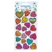 The Littlies: Set di adesivi 3D puffi a forma di cuore colorato su foglio 10x22cm