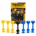 Tossit Starter Pack blu-giallo gioco da tavolo con dardi a ventosa in silicone immagine 1