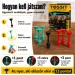 Tossit Starter Pack dart da tavolo in silicone rosso-turchese con dischi adesivi immagine 3