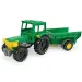 Trattore verde con rimorchio ribaltabile 38,5 cm - Wader immagine 1