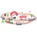 Set di 60 pezzi di treno in legno con locomotiva a batteria - Woodyland immagine 2